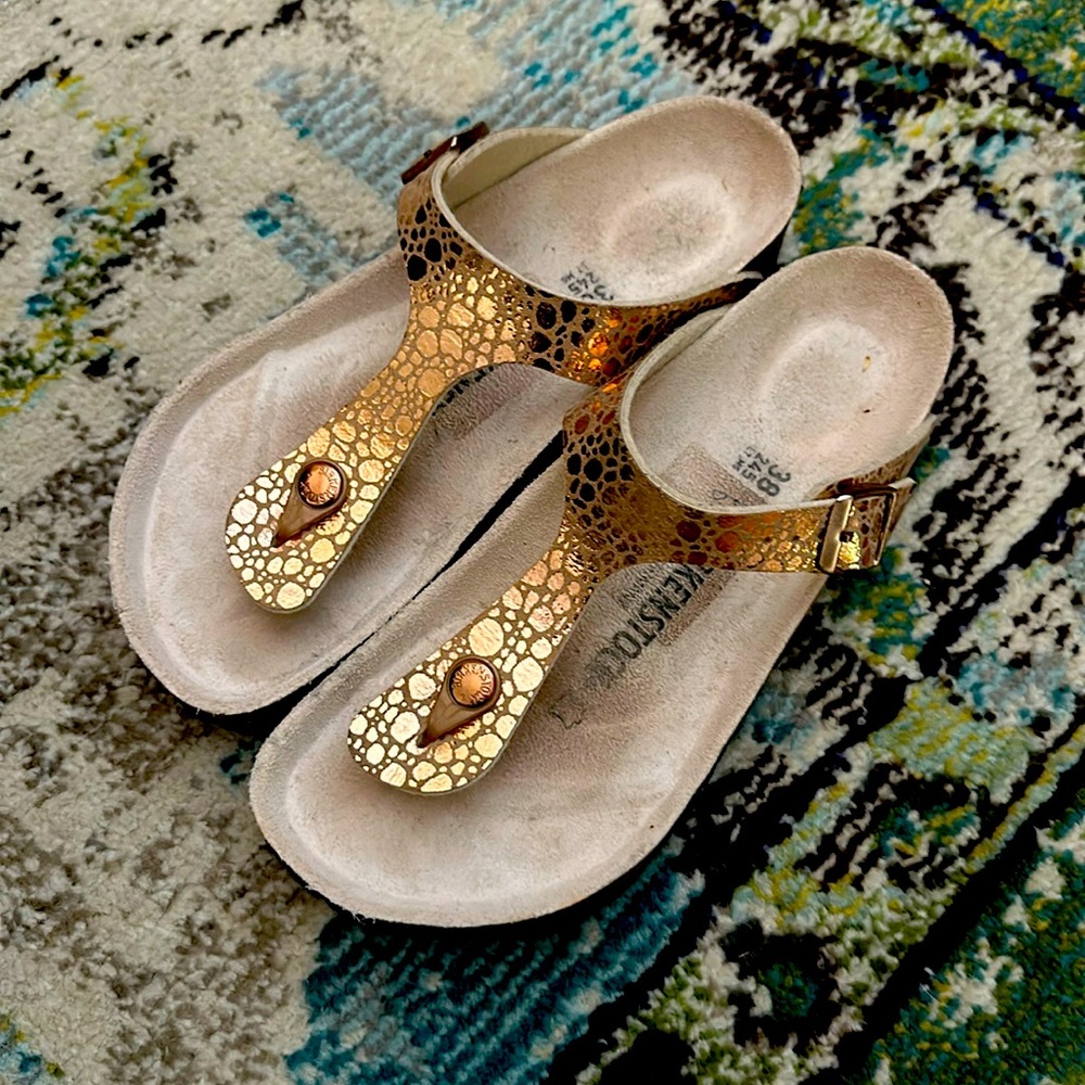 Rose gold Birkenstocks